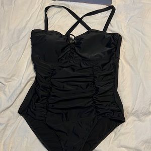 Black one piece swimsuit